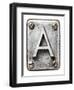 Old Metal Alphabet Letter A-donatas1205-Framed Art Print