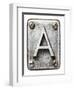 Old Metal Alphabet Letter A-donatas1205-Framed Art Print