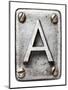 Old Metal Alphabet Letter A-donatas1205-Mounted Art Print