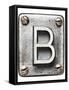 Old Metal Alphabet Letter B-donatas1205-Framed Stretched Canvas