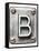 Old Metal Alphabet Letter B-donatas1205-Framed Stretched Canvas