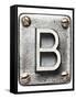 Old Metal Alphabet Letter B-donatas1205-Framed Stretched Canvas