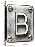 Old Metal Alphabet Letter B-donatas1205-Stretched Canvas