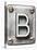 Old Metal Alphabet Letter B-donatas1205-Stretched Canvas