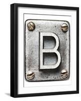 Old Metal Alphabet Letter B-donatas1205-Framed Art Print