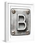 Old Metal Alphabet Letter B-donatas1205-Framed Art Print