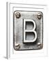 Old Metal Alphabet Letter B-donatas1205-Framed Art Print