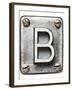 Old Metal Alphabet Letter B-donatas1205-Framed Art Print