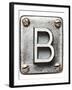 Old Metal Alphabet Letter B-donatas1205-Framed Art Print