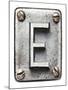 Old Metal Alphabet Letter E-donatas1205-Mounted Art Print