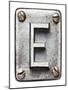 Old Metal Alphabet Letter E-donatas1205-Mounted Art Print