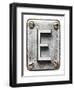 Old Metal Alphabet Letter E-donatas1205-Framed Art Print