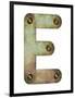 Old Metal Alphabet Letter E-donatas1205-Framed Art Print