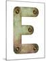 Old Metal Alphabet Letter E-donatas1205-Mounted Art Print