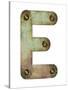 Old Metal Alphabet Letter E-donatas1205-Stretched Canvas