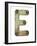 Old Metal Alphabet Letter E-donatas1205-Framed Art Print