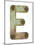 Old Metal Alphabet Letter E-donatas1205-Mounted Art Print