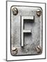 Old Metal Alphabet Letter F-donatas1205-Mounted Art Print