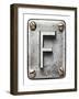 Old Metal Alphabet Letter F-donatas1205-Framed Art Print