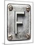 Old Metal Alphabet Letter F-donatas1205-Mounted Art Print