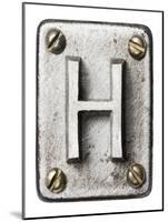 Old Metal Alphabet Letter H-donatas1205-Mounted Art Print