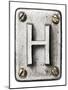 Old Metal Alphabet Letter H-donatas1205-Mounted Art Print