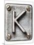 Old Metal Alphabet Letter K-donatas1205-Mounted Art Print