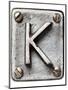 Old Metal Alphabet Letter K-donatas1205-Mounted Art Print