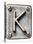 Old Metal Alphabet Letter K-donatas1205-Stretched Canvas