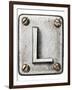 Old Metal Alphabet Letter L-donatas1205-Framed Art Print