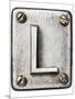 Old Metal Alphabet Letter L-donatas1205-Mounted Art Print