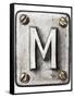 Old Metal Alphabet Letter M-donatas1205-Framed Stretched Canvas