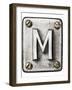 Old Metal Alphabet Letter M-donatas1205-Framed Art Print