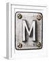 Old Metal Alphabet Letter M-donatas1205-Framed Art Print