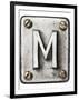 Old Metal Alphabet Letter M-donatas1205-Framed Art Print