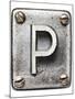 Old Metal Alphabet Letter P-donatas1205-Mounted Art Print