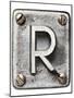 Old Metal Alphabet Letter R-donatas1205-Mounted Art Print