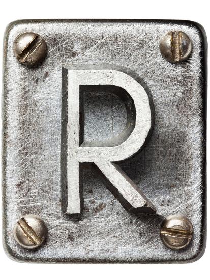 'Old Metal Alphabet Letter R' Prints - donatas1205 | AllPosters.com