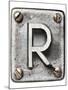 Old Metal Alphabet Letter R-donatas1205-Mounted Art Print
