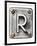 Old Metal Alphabet Letter R-donatas1205-Framed Art Print