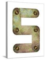 Old Metal Alphabet Letter S-donatas1205-Stretched Canvas