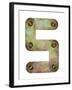 Old Metal Alphabet Letter S-donatas1205-Framed Art Print