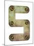 Old Metal Alphabet Letter S-donatas1205-Mounted Art Print