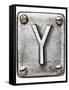 Old Metal Alphabet Letter Y-donatas1205-Framed Stretched Canvas