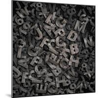 Old Metal Letters Background-Andrey_Kuzmin-Mounted Art Print