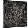 Old Metal Letters Background-Andrey_Kuzmin-Mounted Art Print
