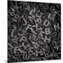 Old Metal Letters Background-Andrey_Kuzmin-Mounted Art Print