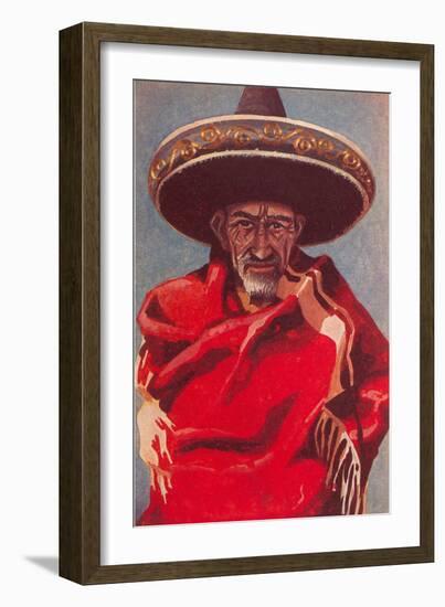 Old Mexican Man-null-Framed Art Print