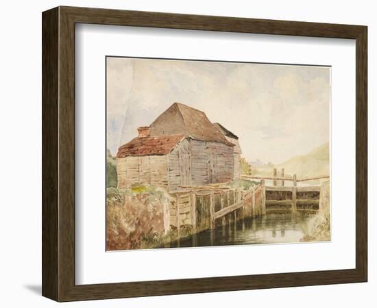 Old Mill and Lock Gates (St. Catherine's), C.1820-40-William Henry Hunt-Framed Giclee Print