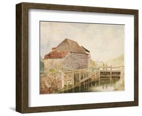 Old Mill and Lock Gates (St. Catherine's), C.1820-40-William Henry Hunt-Framed Giclee Print